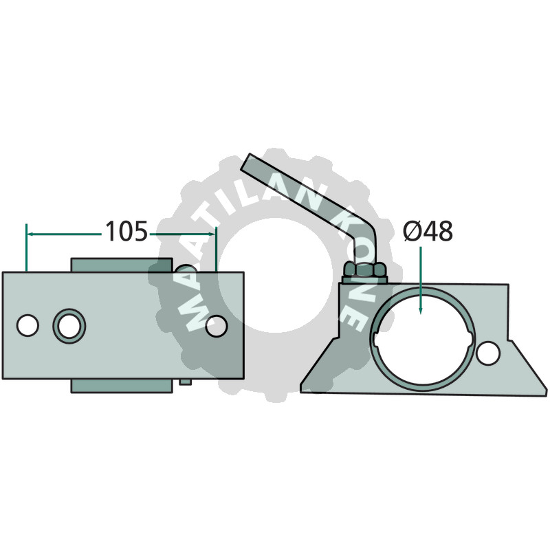 Nokkapyörän kiinnike
