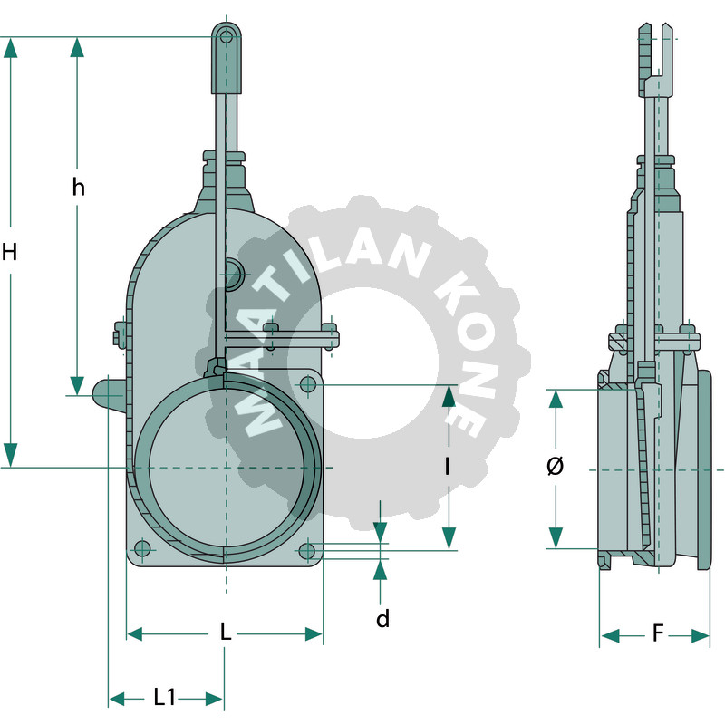 Laipallinen lieteventtiili