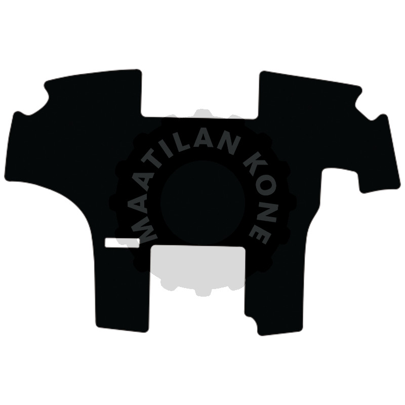 Lattiamatto, veluuri, musta