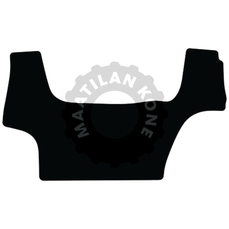 Lattiamatto, veluuri, musta