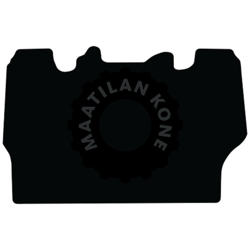 Lattiamatto, veluuri, musta