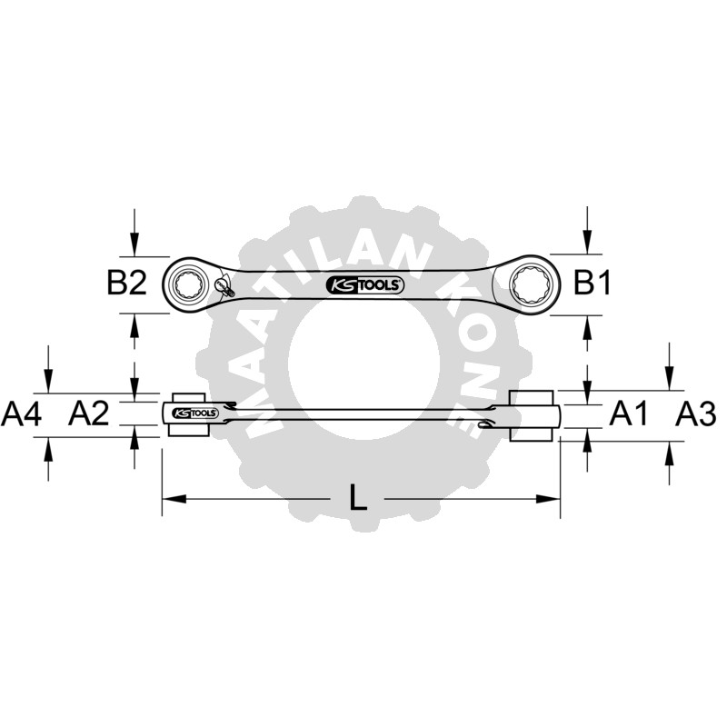 4 in 1 GEARplus® kaksoisräikkälenkki