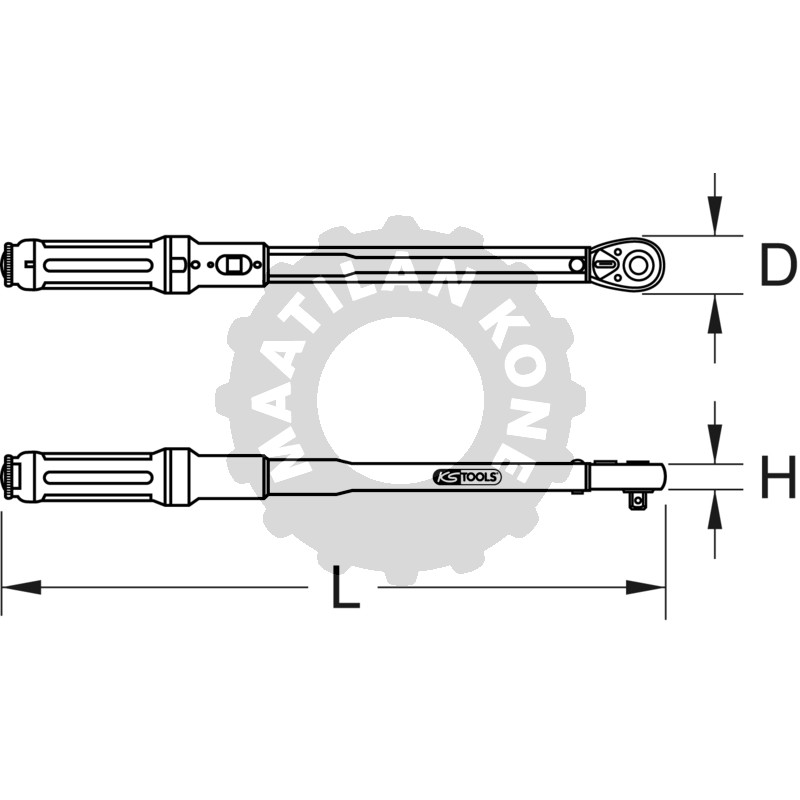 1/4" ERGOTORQUE®momenttiavain, 1-25Nm