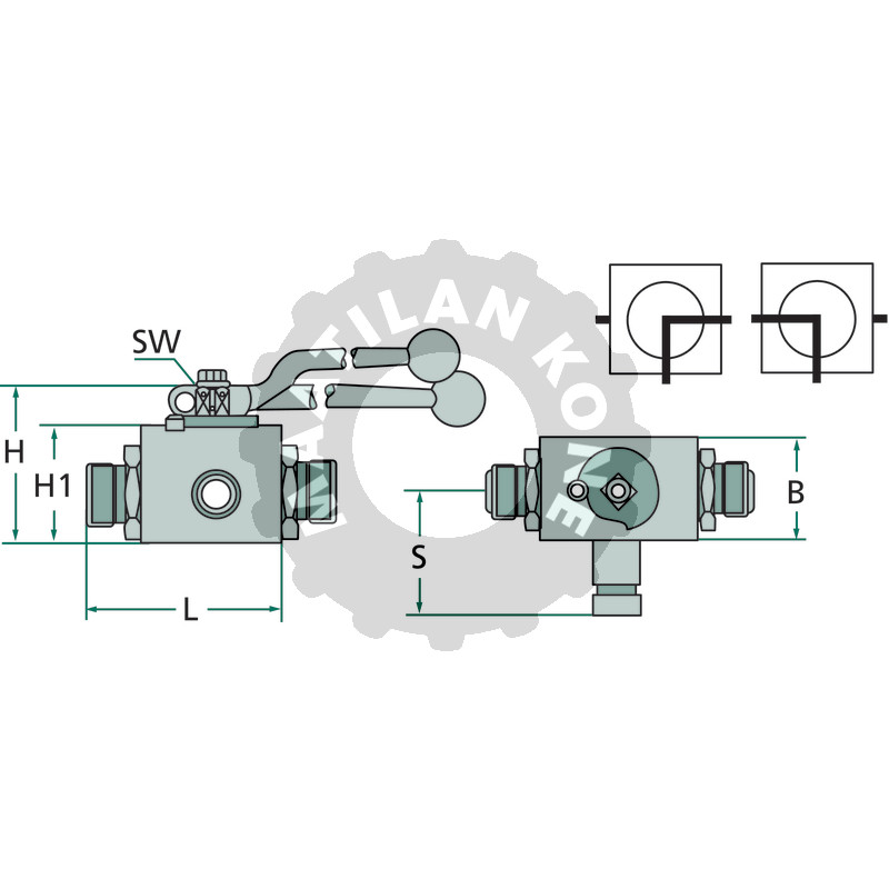 Palloventtiili BKH-3L 10L (M16x1,5)
