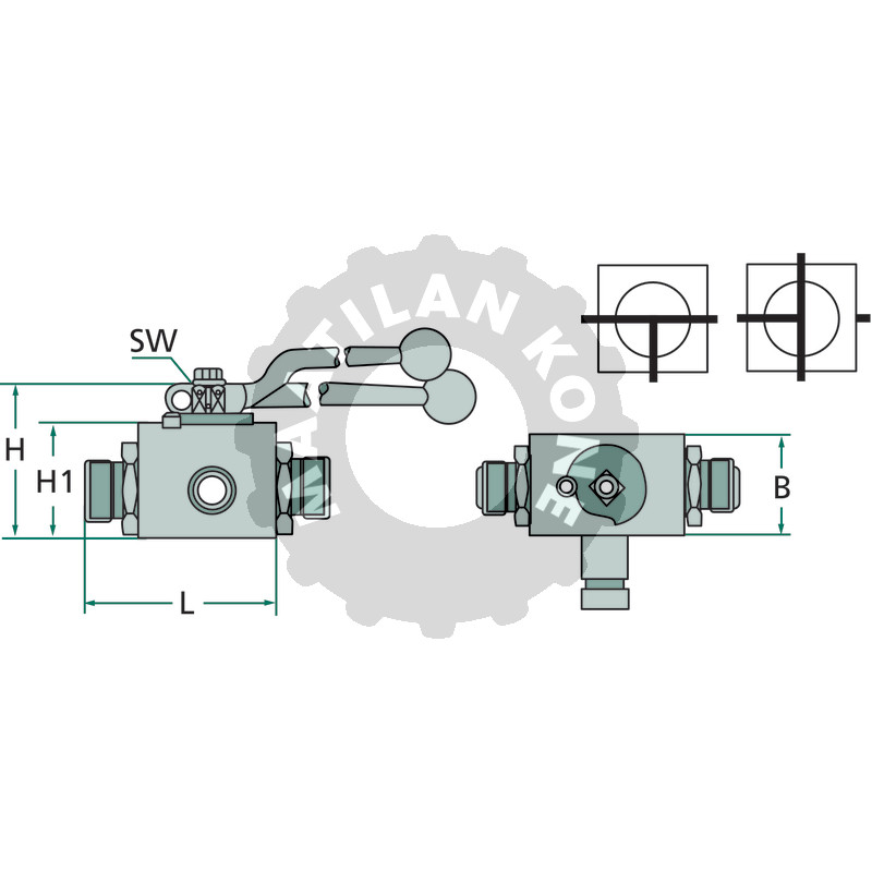 Palloventtiili BKH-3T-15L DN12 (M22x1,5)